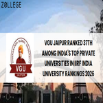 VGU Jaipur Ranked 37th Among Indias Top Private Universities in IIRF India University Rankings 2026